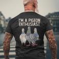 私はハト愛好家ですハト好き メンズTシャツ バックプリント 高齢者への贈り物