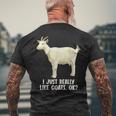 私は本当にヤギが好きです メンズTシャツ バックプリント 高齢者への贈り物