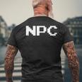 素晴らしいビデオゲーム-面白いnpc-オールドゲーマー メンズTシャツ バックプリント 高齢者への贈り物