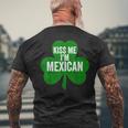 聖パトリックデー 面白いギフト Kiss Me I'm Mexican メンズTシャツ バックプリント 高齢者への贈り物