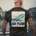 航空機愛好家のためのクールな旅客機飛行機コスチューム。 メンズTシャツ バックプリント 高齢者への贈り物