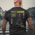 軍用航空機 ロッキードr-71 ブラックバード Usaf メンズTシャツ バックプリント 高齢者への贈り物