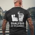 透析tシャツ 透析患者用 透析は排水 メンズTシャツ バックプリント 高齢者への贈り物