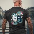 陰陽太極拳ドラゴンデザイン 瞑想用 太極拳 メンズTシャツ バックプリント 高齢者への贈り物