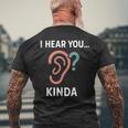 難聴啓発聴覚障害者文化asl学生cochlear メンズTシャツ バックプリント 高齢者への贈り物