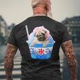 面白いtシャツ パグ かき氷 イヌ メンズ 犬好き グッズ かわいい おもしろ 面白い 服 ネタ 夏 メンズTシャツ バックプリント 高齢者への贈り物