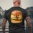 面白いtシャツ ポメラニアン 犬 ハンバーガー メンズ 犬好き グッズ かわいい おもしろ 面白い 服 ネタ メンズTシャツ バックプリント 高齢者への贈り物