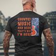 面白いカントリーミュージック&ビール音楽祭 アコースティックギター メンズTシャツ バックプリント 高齢者への贈り物
