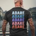 面白いギフトネーム Adare 名前入り メンズTシャツ バックプリント 高齢者への贈り物