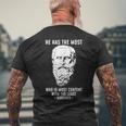 面白いクラシカルギリシャ語引用 ディオゲネスからアレクサンダーへ The メンズTシャツ バックプリント 高齢者への贈り物