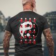 面白い太極拳猫が陰陽のデザインを動かす メンズTシャツ バックプリント 高齢者への贈り物