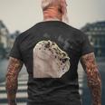 面白い好奇心が強い爬虫類ヒョウモントカゲモドキ メンズTシャツ バックプリント 高齢者への贈り物