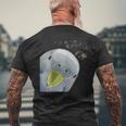 面白い好奇心インコのセキセイインコ メンズTシャツ バックプリント 高齢者への贈り物