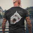 面白い好奇心旺盛な犬ドゴアルヘンティーノ メンズTシャツ バックプリント 高齢者への贈り物