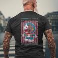 面白い日本のアニメスタイルアート ビンテージアニメ ロボットアートアニメ メンズTシャツ バックプリント 高齢者への贈り物