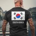 韓国 韓国の国旗 メンズTシャツ バックプリント 高齢者への贈り物