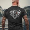 飛行機のクルーのためのaeroplane Love Heart メンズTシャツ バックプリント 高齢者への贈り物