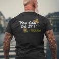 飲酒 アルコール You Can Do It テキーラ ドランカー メンズTシャツ バックプリント 高齢者への贈り物