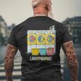 鮮やかでカラフルなコインランドリーテーマ カジュアル メンズTシャツ バックプリント 高齢者への贈り物