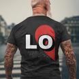 ２人で着るとハートが出来る Loveの文字になる 「Lo」カップル 恋人 メンズTシャツ バックプリント 高齢者への贈り物