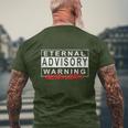 Eternal Advisory Warning Jesus Lives Cool Christmas メンズTシャツ バックプリント 高齢者への贈り物
