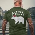 Papa Bear Xmas Buffalo Plaid Lights Matching Family Pajama メンズTシャツ バックプリント 高齢者への贈り物