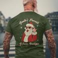 Santa's Favorite ソフトウェア開発者 面白いクリスマスサンタ メンズTシャツ バックプリント 高齢者への贈り物