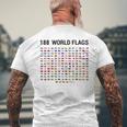 188 世界の国旗 世界の国旗 世界地図 メンズTシャツ バックプリント 高齢者への贈り物