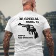 38 スペシャルモデル 10 リボルバー ファン メンズTシャツ バックプリント 高齢者への贈り物