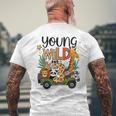 3Rd Birthday Young Wild And Three Safari 3 Year Old Men's T-shirt Back Print Gifts for Old Men