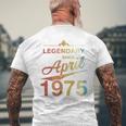 50Th Birthday 1975年4月生まれ 50歳 ヴィンテージ 長袖tシャツ メンズTシャツ バックプリント 高齢者への贈り物
