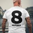 8 数字 メンズTシャツ バックプリント 高齢者への贈り物