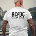 AcDcロックミュージックバンドバックブラックロゴ。 メンズTシャツ バックプリント 高齢者への贈り物
