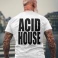 Acid House Music 90年代 Edm Rave Festival Dance Lover メンズTシャツ バックプリント 高齢者への贈り物