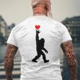 Asl Bigfoot I Love Youign Language Bigfoot I Love You Asl メンズTシャツ バックプリント 高齢者への贈り物