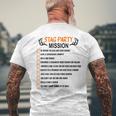 Bachelors Party Checklisttag Do Party Camiseta Hombre Estampado Espalda Regalos para ancianos