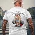 Bissi Pumpi Gym Fitness Meme Bobr Bissi Pumpi Bober メンズTシャツ バックプリント 高齢者への贈り物