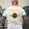 Brasilブラジルブラジル国旗 メンズTシャツ バックプリント 高齢者への贈り物
