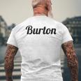 Burton バートン の名前を言うトップ メンズTシャツ バックプリント 高齢者への贈り物
