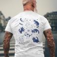 Cats Astronaut In Space Space Cat For Cat Lover Men's T-shirt Back Print Gifts for Old Men