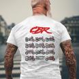 Cbr、オートバイ、オートバイ、ロードレース、バイカーの進化。 メンズTシャツ バックプリント 高齢者への贈り物