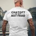 Chatgptは私の親友です メンズTシャツ バックプリント 高齢者への贈り物