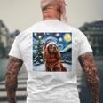Cockerpanieltarry Night Christmasan Gogh Doganta Hat 長袖tシャツ メンズTシャツ バックプリント 高齢者への贈り物
