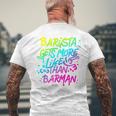 Cool Barista Gets More Likes Than Barman、バリスタ、バーマンより 長袖tシャツ メンズTシャツ バックプリント 高齢者への贈り物