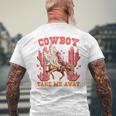 Cowboy Take Me Away ウエスタンバレンタインデー 長袖tシャツ メンズTシャツ バックプリント 高齢者への贈り物