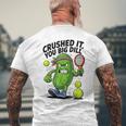 Crushed It You Big Dill Pickle Tennis メンズTシャツ バックプリント 高齢者への贈り物
