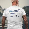 De Ballena Para Los Amantes De Las Ballenas Azul Beluga Orca Y Más Camiseta Hombre Estampado Espalda Regalos para ancianos