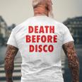 Death Before Disco Inspired メンズ レディース 80年代レトロ メンズTシャツ バックプリント 高齢者への贈り物