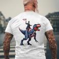Dino Abraham Lincoln 4Th Of July Boys American Flag メンズTシャツ バックプリント 高齢者への贈り物