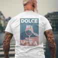 Dolceita Aesthetic Painting Italia Mountains Hikingpritz メンズTシャツ バックプリント 高齢者への贈り物